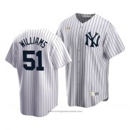 Maglia Baseball Uomo New York Yankees Bernie Williams Cooperstown Collection Primera Bianco