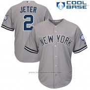 Maglia Baseball Uomo New York Yankees Derek Jeter Grigio Retirement Cool Base