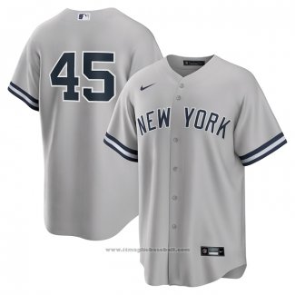 Maglia Baseball Uomo New York Yankees Gerrit Cole Road Replica Grigio