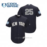 Maglia Baseball Uomo New York Yankees Gleyber Torres Cool Base Alternato Allenamento Primaverile 2019 Blu