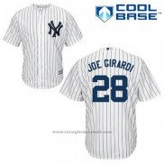 Maglia Baseball Uomo New York Yankees Joe Girardi 28 Bianco Home Cool Base