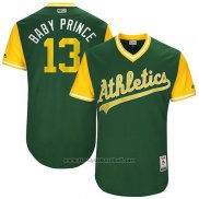 Maglia Baseball Uomo Oakland Athletics 2017 Little League World Series Bruce Maxwell Verde