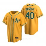 Maglia Baseball Uomo Oakland Athletics Chris Bassitt Replica Alternato Or