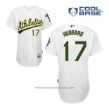 Maglia Baseball Uomo Oakland Athletics Glenn Hubbard 17 Bianco Home Cool Base