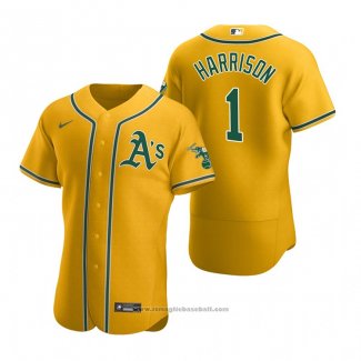 Maglia Baseball Uomo Oakland Athletics Josh Harrison Autentico Home Or