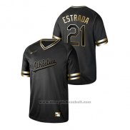 Maglia Baseball Uomo Oakland Athletics Marco Estrada 2019 Golden Edition Nero