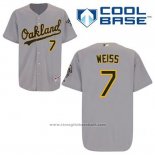 Maglia Baseball Uomo Oakland Athletics Walt Weiss 7 Grigio Cool Base