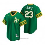 Maglia Baseball Uomo Oakland Athletics Yan Gomes Cooperstown Collection Road Verde