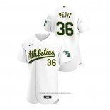 Maglia Baseball Uomo Oakland Athletics Yusmeiro Petit Autentico 2020 Primera Bianco