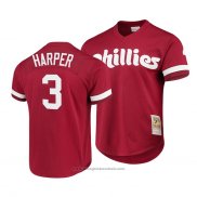 Maglia Baseball Uomo Philadelphia Phillies Bryce Harper Cooperstown Collection Rosso