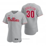 Maglia Baseball Uomo Philadelphia Phillies David Robertson Autentico 2020 Road Grigio