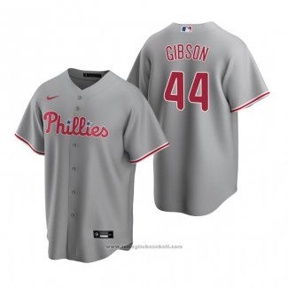 Maglia Baseball Uomo Philadelphia Phillies Kyle Gibson Replica Road Grigio