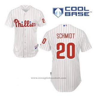 Maglia Baseball Uomo Philadelphia Phillies Mike Schmidt 20 Bianco Home Cool Base