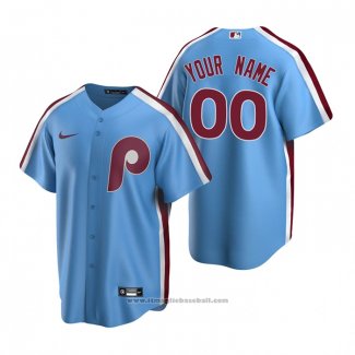 Maglia Baseball Uomo Philadelphia Phillies Personalizzate Cooperstown Collection Road Blu