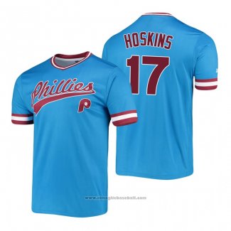 Maglia Baseball Uomo Philadelphia Phillies Rhys Hoskins Cooperstown Collection Stitches Blu