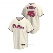 Maglia Baseball Uomo Philadelphia Phillies Zack Wheeler Replica Alternato Crema