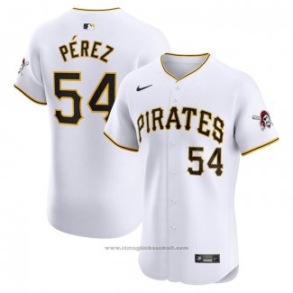 Maglia Baseball Uomo Pittsburgh Pirates Martin Perez Home Elite Bianco