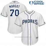 Maglia Baseball Uomo San Diego Padres 70 Manuel Margot Bianco 2017 Cool Base