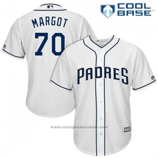 Maglia Baseball Uomo San Diego Padres 70 Manuel Margot Bianco 2017 Cool Base