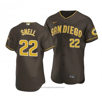 Maglia Baseball Uomo San Diego Padres Blake Snell Autentico Road Marrone