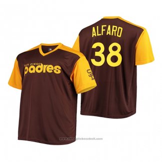 Maglia Baseball Uomo San Diego Padres Jorge Alfaro Replica Cooperstown Marrone