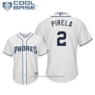 Maglia Baseball Uomo San Diego Padres Jose Pirela Cool Base Home Bianco