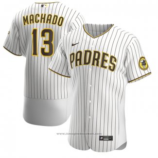 Maglia Baseball Uomo San Diego Padres Manny Machado Primera Autentico Bianco