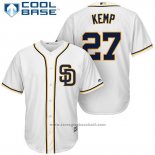 Maglia Baseball Uomo San Diego Padres Matt Kemp Bianco Cool Base Giocatore