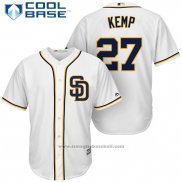 Maglia Baseball Uomo San Diego Padres Matt Kemp Bianco Cool Base Giocatore