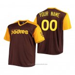 Maglia Baseball Uomo San Diego Padres Personalizzate Replica Cooperstown Marrone