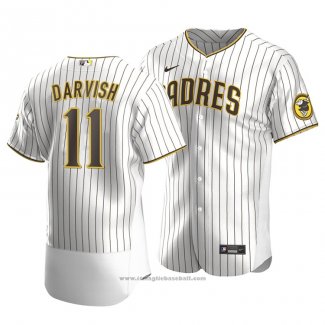 Maglia Baseball Uomo San Diego Padres Yu Darvish Autentico Primera Bianco