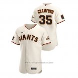 Maglia Baseball Uomo San Francisco Giants Brandon Crawford Autentico Bianco