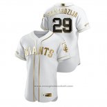 Maglia Baseball Uomo San Francisco Giants Jeff Samardzija Golden Edition Autentico Bianco