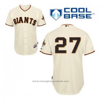 Maglia Baseball Uomo San Francisco Giants Juan Marichal 27 Crema Home Cool Base