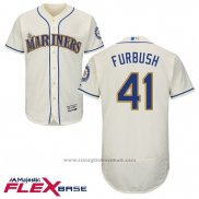 Maglia Baseball Uomo Seattle Mariners Autentico Charlie Furbush Crema Flex Base