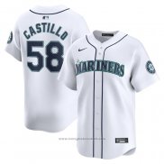 Maglia Baseball Uomo Seattle Mariners Luis Castillo Home Limited Bianco