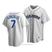 Maglia Baseball Uomo Seattle Mariners Marco Gonzales Cooperstown Collection Primera Bianco