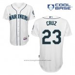 Maglia Baseball Uomo Seattle Mariners Nelson Cruz 23 Bianco Home Cool Base