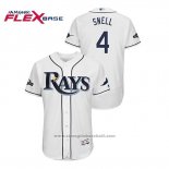 Maglia Baseball Uomo Tampa Bay Rays Blake Snell 2019 Postseason Flex Base Bianco