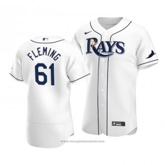 Maglia Baseball Uomo Tampa Bay Rays Josh Fleming Autentico Primera Bianco