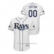 Maglia Baseball Uomo Tampa Bay Rays Personalizzate 2019 Postseason Flex Base Bianco