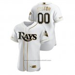 Maglia Baseball Uomo Tampa Bay Rays Personalizzate Golden Edition Autentico Bianco