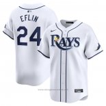 Maglia Baseball Uomo Tampa Bay Rays Zach Eflin Home Limited Bianco