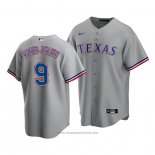 Maglia Baseball Uomo Texas Rangers Isiah Kiner Falefa Replica Road Grigio