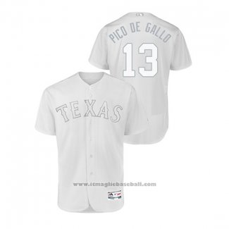 Maglia Baseball Uomo Texas Rangers Joey Gallo 2019 Players Weekend Autentico Bianco