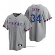 Maglia Baseball Uomo Texas Rangers Nolan Ryan Replica Road Grigio