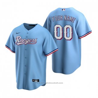 Maglia Baseball Uomo Texas Rangers Personalizzate Alternato Replica Blu