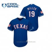 Maglia Baseball Uomo Texas Rangers Shelby Miller 2019 Allenamento Primaverile Cool Base Blu