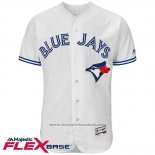 Maglia Baseball Uomo Toronto Blue Jays Blank Bianco Flex Base Autentico Collection