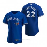 Maglia Baseball Uomo Toronto Blue Jays Chase Anderson Autentico 2020 Alternato Blu